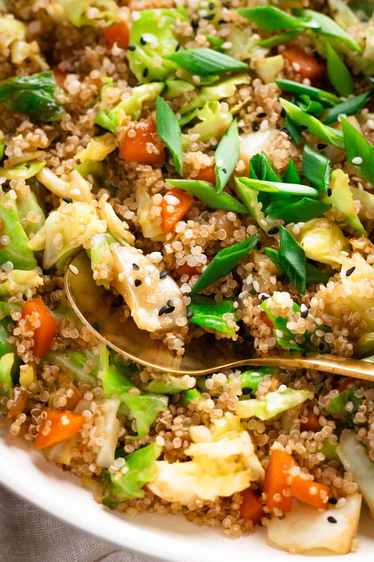 Veggie quinoa stir fry.