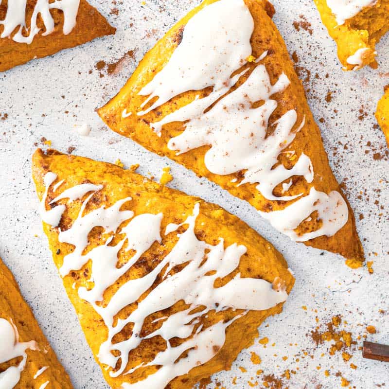 THE BEST Bakery-Style Pumpkin Spice Scones