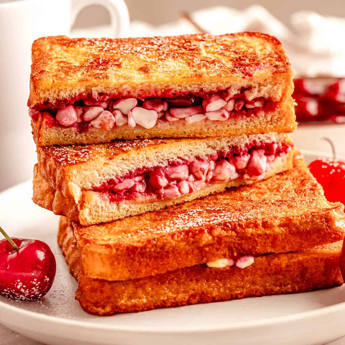 High-Protein Cherry Cottage Cheese French Toast