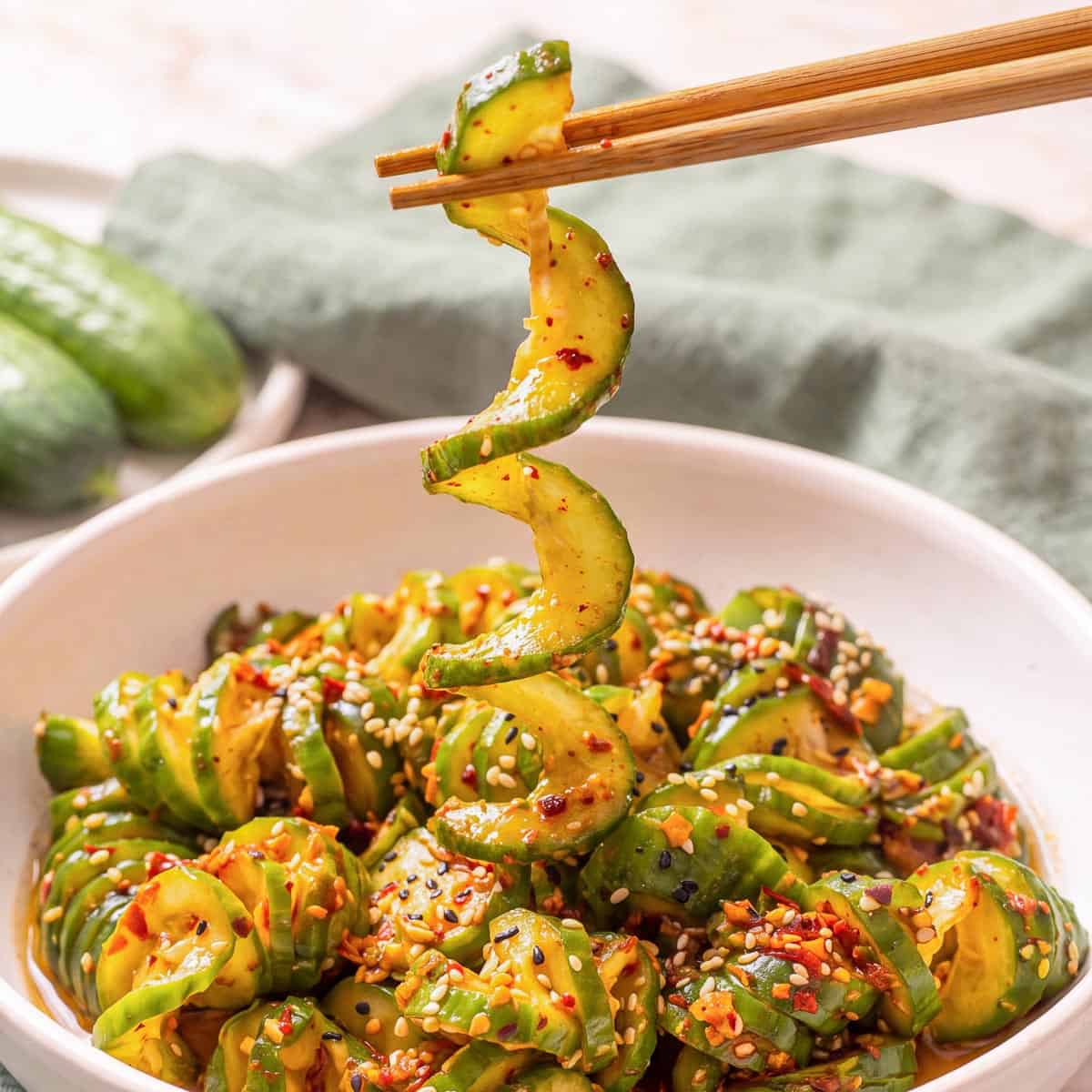 Crunchy Korean Cucumber Salad in 15 Minutes